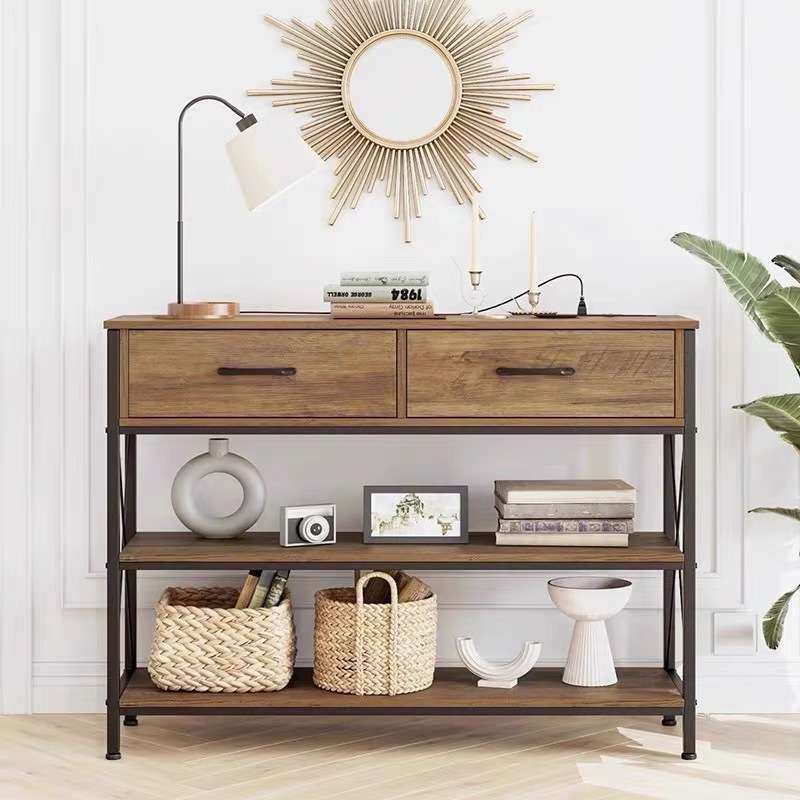 简约实木玄关桌餐边柜客厅玄关柜陈列置物架斗柜酒店走廊长条案台