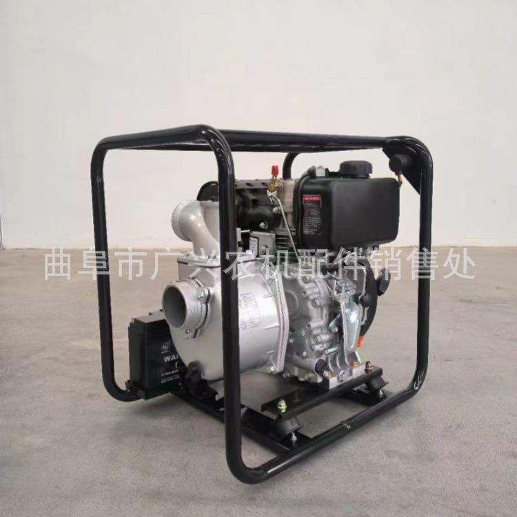 柴油168动力自吸泵污水清水都能抽水3寸口径小型家用水泵便携泵
