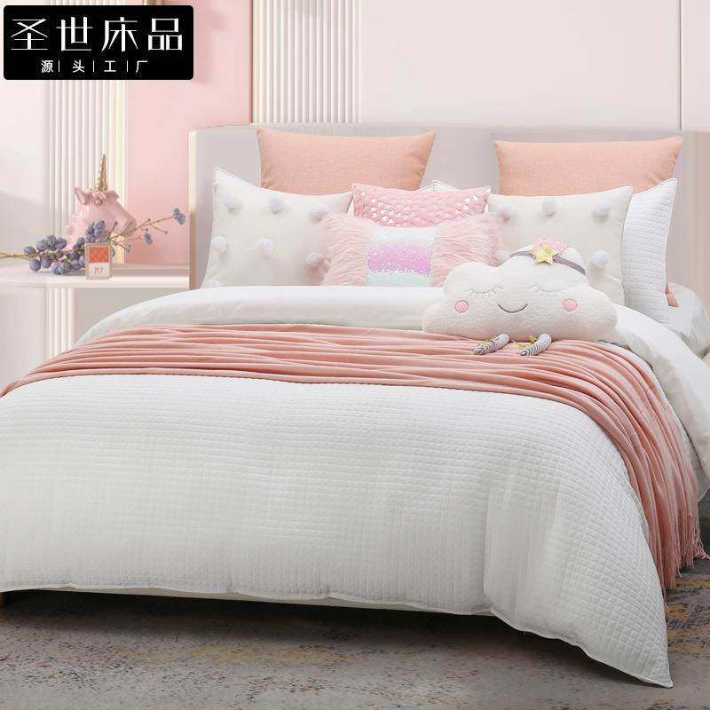 粉色女孩儿童房样板间床品十二件套床单式粉色手工抱枕家居展厅软,鲜花速递/花卉仿真/绿植园艺,割草机/草坪机,淘宝优惠券,粉丝福利购,淘宝优惠卷
