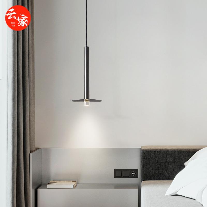 现代简约全铜床头小吊灯意大利设计师款创意极简客厅卧室吊线灯