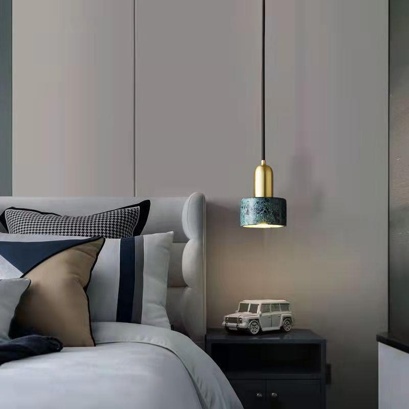 北欧设计师吧台吊灯大理石设计感现代简约轻奢餐厅主卧床头小吊灯
