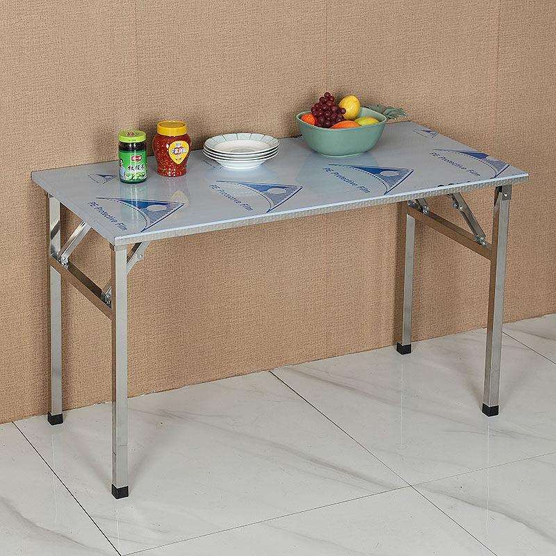 不锈钢折叠工作台家用厨房饭桌夜市地推摆摊桌子便携户外桌操作台