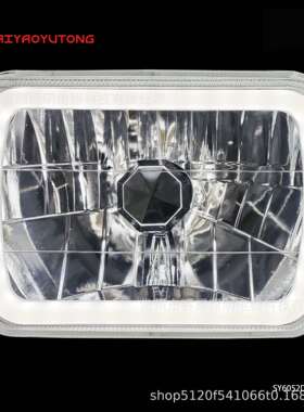 5*7英寸半封闭灯芯带LED白色天使眼日行灯7英寸方灯H4灯泡6*7方灯