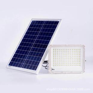 100W太阳能投光灯 led太阳能路灯 户外防水庭院灯 200W太阳能灯