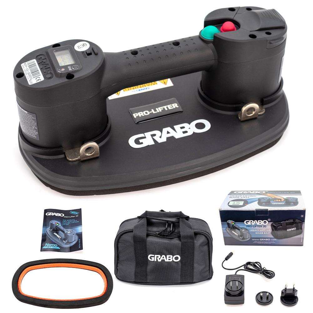 GRABO PRO真空电动吸盘 便携手持玻璃石材吊装提拉器瓷砖搬运工具