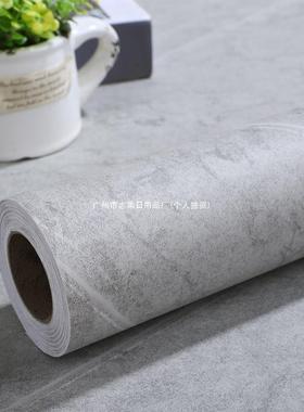 岩板防水贴纸墙纸壁纸自粘台面柜桌华庚灰色厨房防油大理石哑光纹
