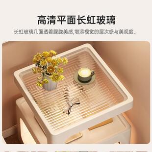 沙发边几现代简约客厅实木小茶几桌子创意卧室奶油风床头柜置物架