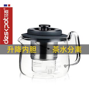 不锈钢内胆飘逸杯玻璃壶泡茶壶耐热玻璃茶具套装过滤花茶杯新中式