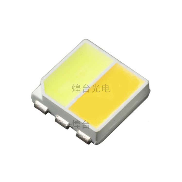 5050双色温灯珠5050二合一灯珠5050黄白光5050LED灯珠R80金线
