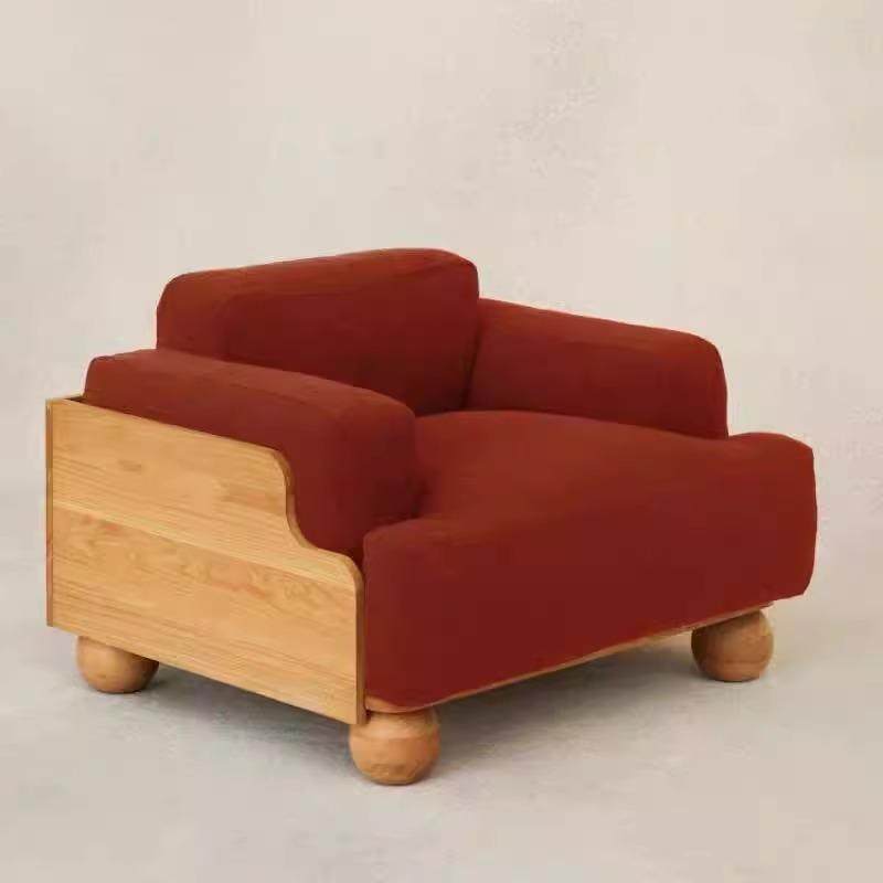 中古风单人休闲沙发椅法式复古奶油风设计师客厅阳台懒人实木沙发,鲜花速递/花卉仿真/绿植园艺,割草机/草坪机,淘宝优惠券,粉丝福利购,淘宝优惠卷