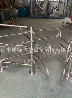 小区拦截外来车辆进出安装单向出入口人行半高转闸 不锈钢单限门