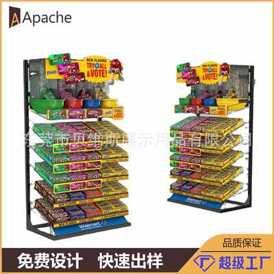 金属网片层板置物架袋装食品展览展示架多层层板网格架源头厂货