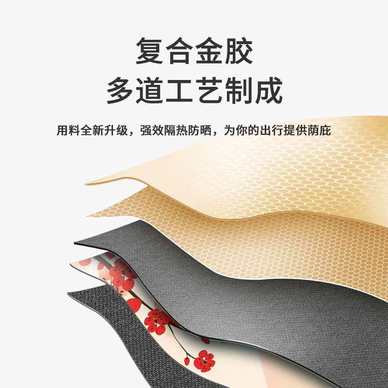 16骨雨伞折叠晴雨两用彩胶复古风防晒防太阳紫外线女高颜值遮阳伞