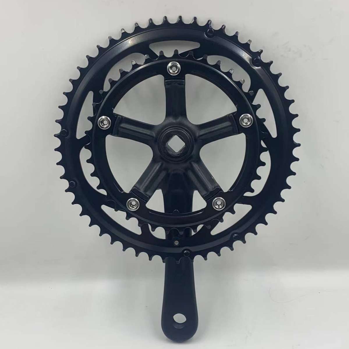顺安公路车牙盘双盘牙盘铝合金盘片170mm 53-39T曲柄自行车链轮车