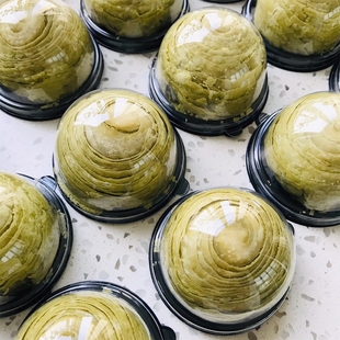 圆形加厚雪媚娘 月饼吸塑盒 蛋黄酥包装 盒f50g63g80g100g冰皮广式