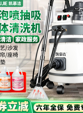 蒸汽沙发地毯窗帘清洗机商用家政酒店多功能干泡刷V洗喷抽吸一体