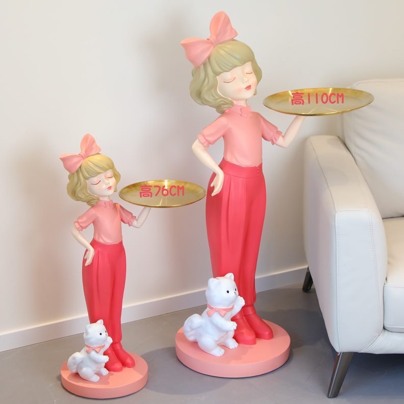 客厅门口电视柜旁饰品软装家居大摆件落地沙发托盘女孩CM0玄关11