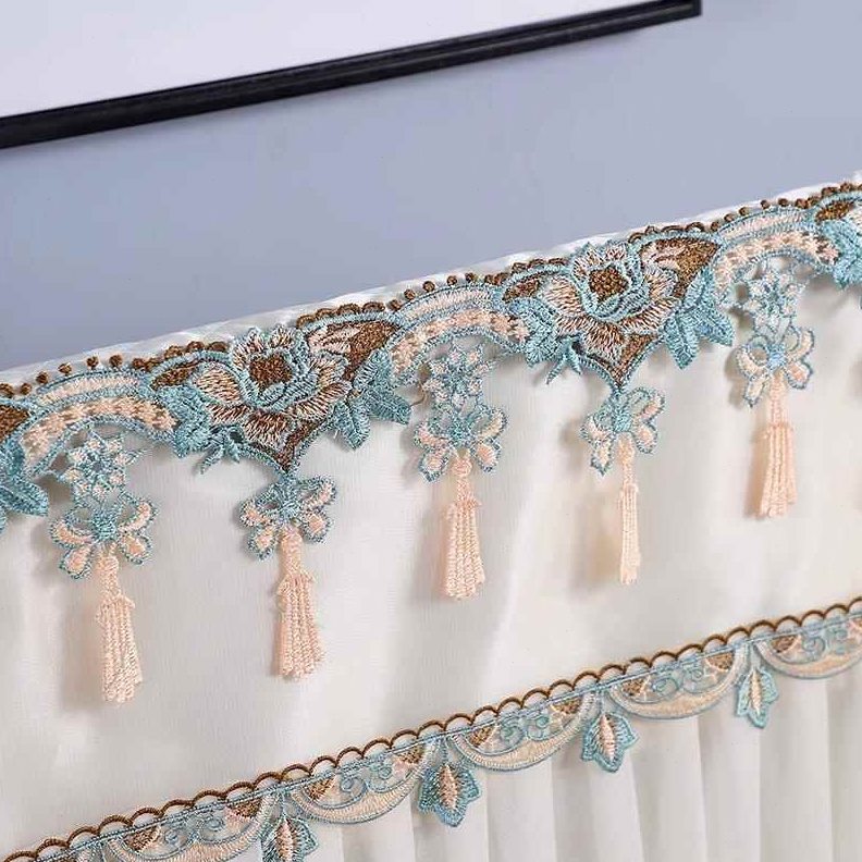 电视罩开机蕾丝取不液晶电视机55寸曲面挂式盖布台式防尘罩套65巾