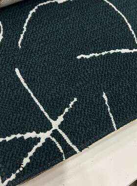 几何图案沙发布料黑白现代简约墨绿红色抱枕布沙发布料