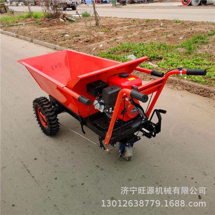 工地汽油手推车 小型汽油翻斗运输车 农用运输汽油手推车
