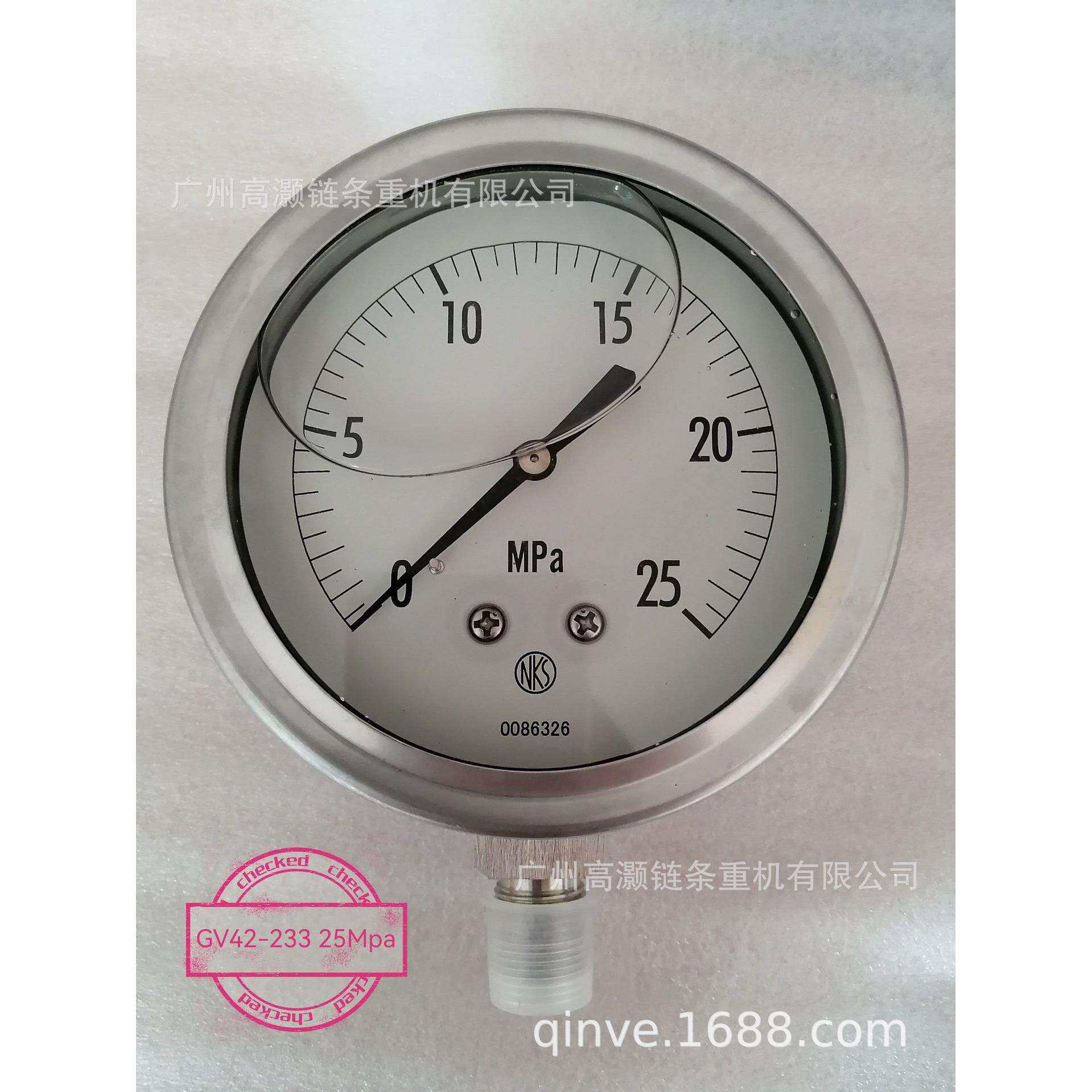 GV42-223压力表，长野计器，抗震压力表