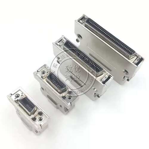 SCSI连接器 scsi焊线母头铁壳 HPCN14P/20P/26P/36P/50P/68P/100P