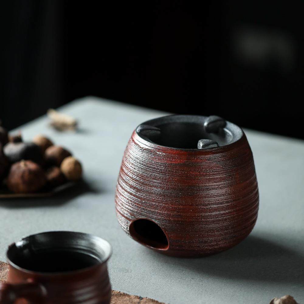 晴先生 藤编提梁紫砂煮茶壶泡茶炉纯手工煮水明火炭火炉双层结构