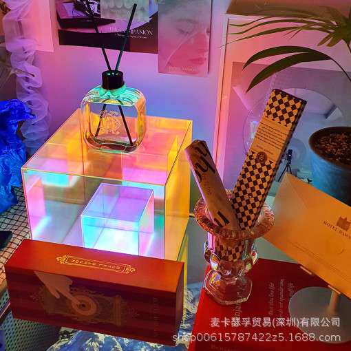 LED炫彩台灯亚克力立方体魔方盒装饰客厅卧室创意氛围灯可调光