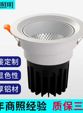 嵌入式cob筒灯 led射灯5W7W10W20W30W40W50W锐高洗墙射灯天花射灯