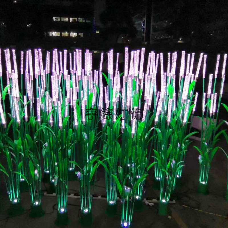 组合LED发光芦苇灯亚克力磨砂棒气泡芦苇灯 户外防水插地草坪灯