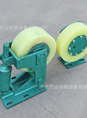 矿山立井提升滚轮罐耳 LS30罐笼缓冲轮聚氨酯导向轮钢板焊接成型