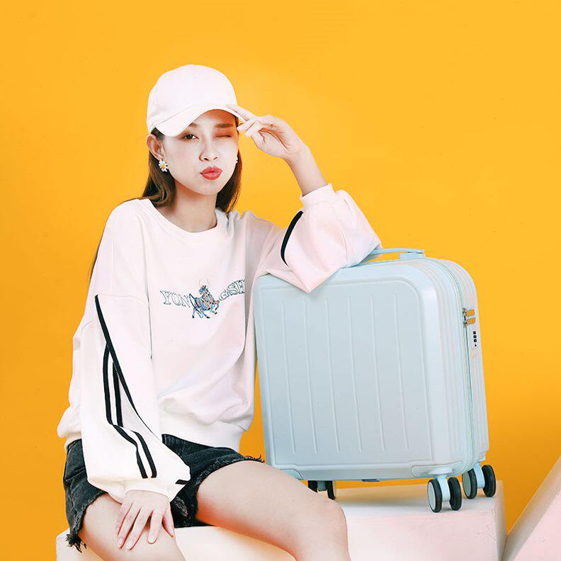 小型行李箱小女皮箱小号拉杆20轻便可爱子登可旅行机迷你18寸密码