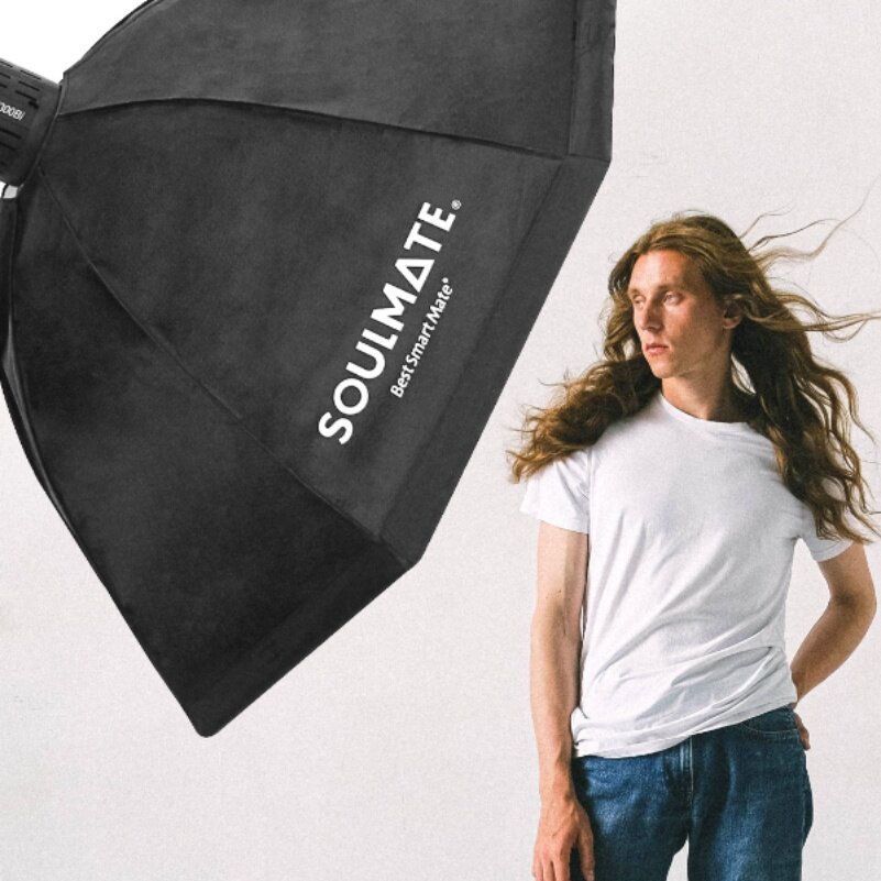SOULMATE数魅八角柔光箱95cm柔光罩闪光灯室内室外拍摄人
