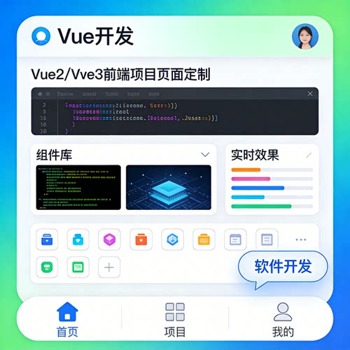 Vue 开发 Vue2/Vue3 前端项目 页面定制