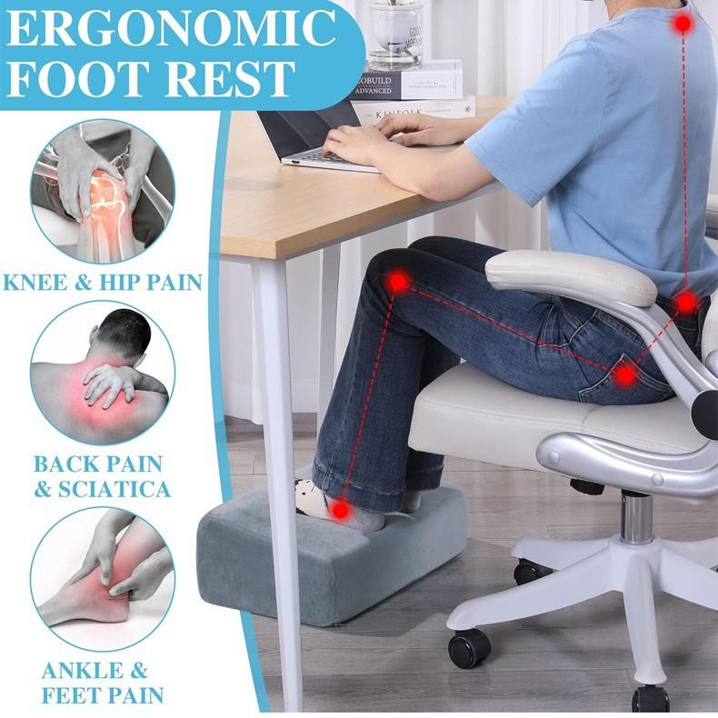 可调节办公室脚踏垫高密度海绵功能脚垫可拆洗贴合人体工程学腿枕