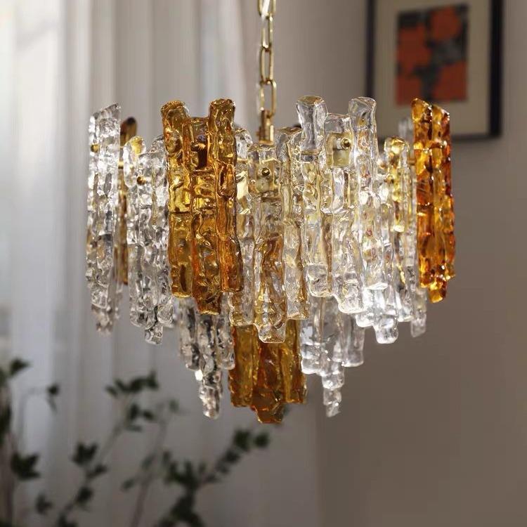 轻奢创意后现代奢华意大利艺术冰条冰柱玻璃吊灯客厅餐厅卧室灯具