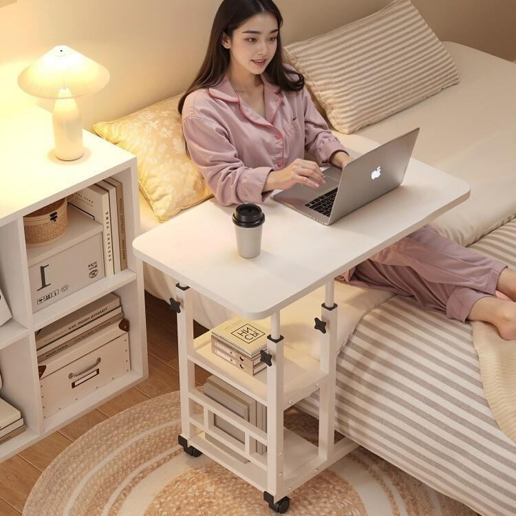 床边桌可移动升降电脑桌学生简易书桌卧室家用床上学习桌子办公桌