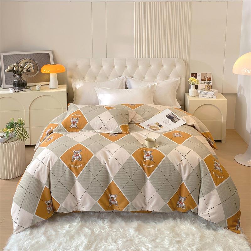 简约秋冬涤棉磨毛被套床上用品印花加厚保暖单品被罩床品南通家纺