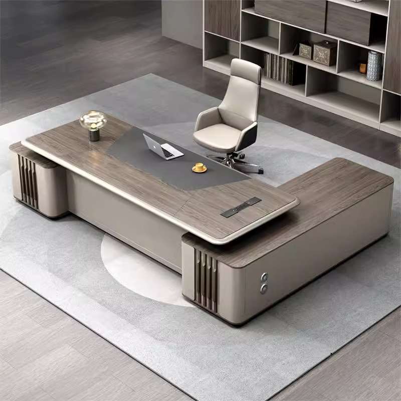 E0环保简约现代老板办公桌主管经理总裁董事长老板桌桌椅组合大班