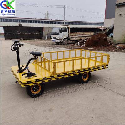 电动平板运输车建筑工地驾乘式搬砖车小型快递仓库拉货搬运车