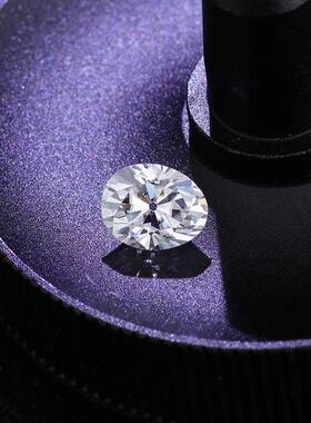 椭圆老欧切白色莫桑石 裸石厂家直供现货1-8克拉D色蛋形莫桑石