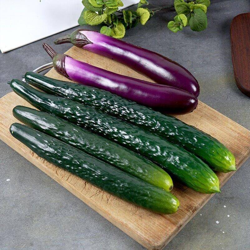 假水果蔬菜模型软大小苦青黄瓜茄子厨房装饰摆件道具