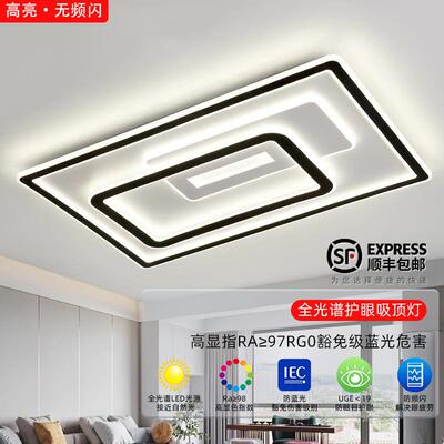 客厅吸顶灯2025年新款高档超亮led简约大气大厅主灯广东中山灯具