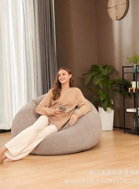 INTEX68579 灰色充气沙发家用懒人植绒沙发单人躺椅PVC