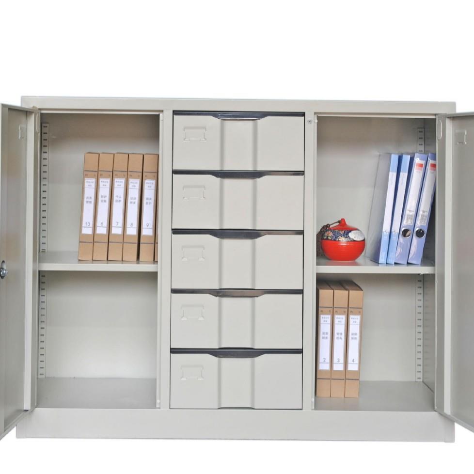 办公室财务柜档案室中五抽带锁带隔板资料柜储物柜