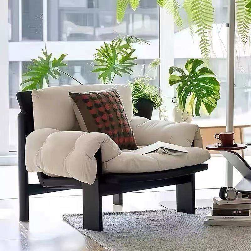 厚乳休闲椅设计师单人椅复古实木单人沙发客厅阳台中古懒人轻奢椅,电子元器件市场,其它元器件,淘宝优惠券,粉丝福利购,淘宝优惠卷