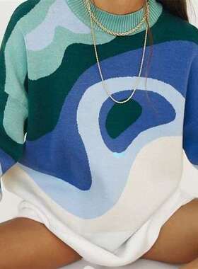 Preppy Style Knit Women Pullover Sweater Spring Autumn New D