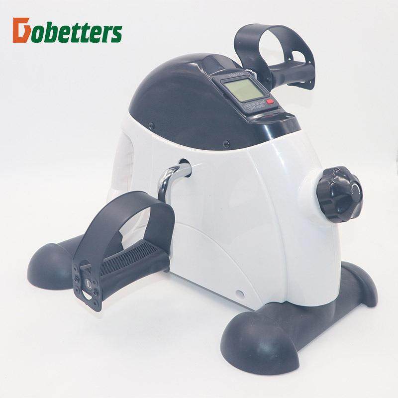 白色手提迷你折叠车家用迷你健身车脚踏折叠腿部训练器厂家直销