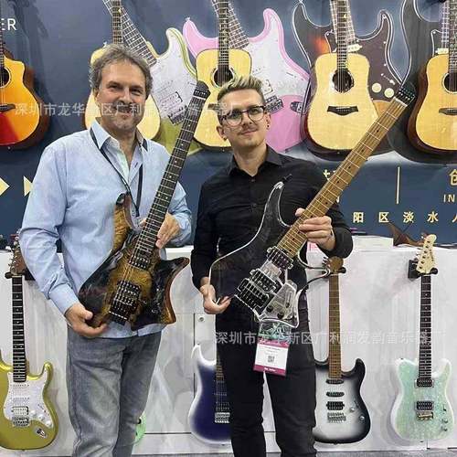 新款无头树瘤贴面双双电吉他入门进阶炫酷摇滚小双摇颤音电吉他