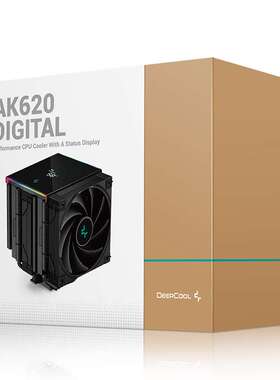 九州风神冰立方AK620数显版双塔风冷高温预警监控电脑机箱散热器